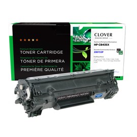 Clover Remanufactured Toner Cartridge Replacement for HP CB435A | Black | Extended Yield