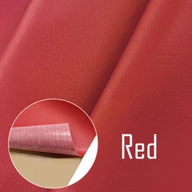 16 X 40 inch Self Adhesive Leather Repair Patch, Red Leather Repair Tape for Furniture, Adhesive Leather Patch for Car Seat Repair, Leather Repair Kit for Couch (Red)
