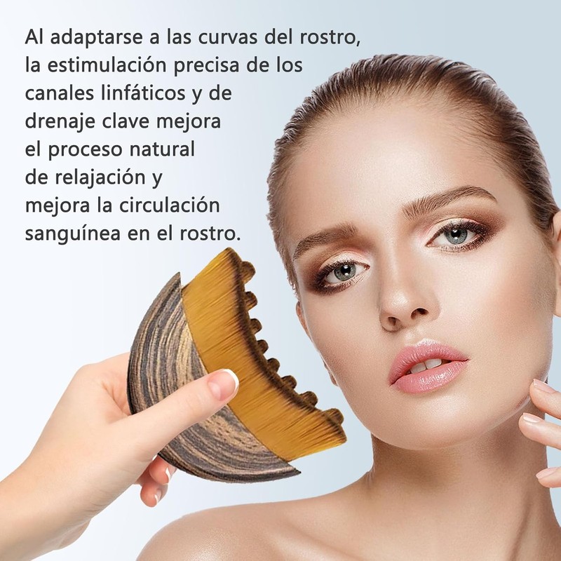 Lymphatic Contour Face Brush, Herramientas para Masajes Faciales, 1PCS