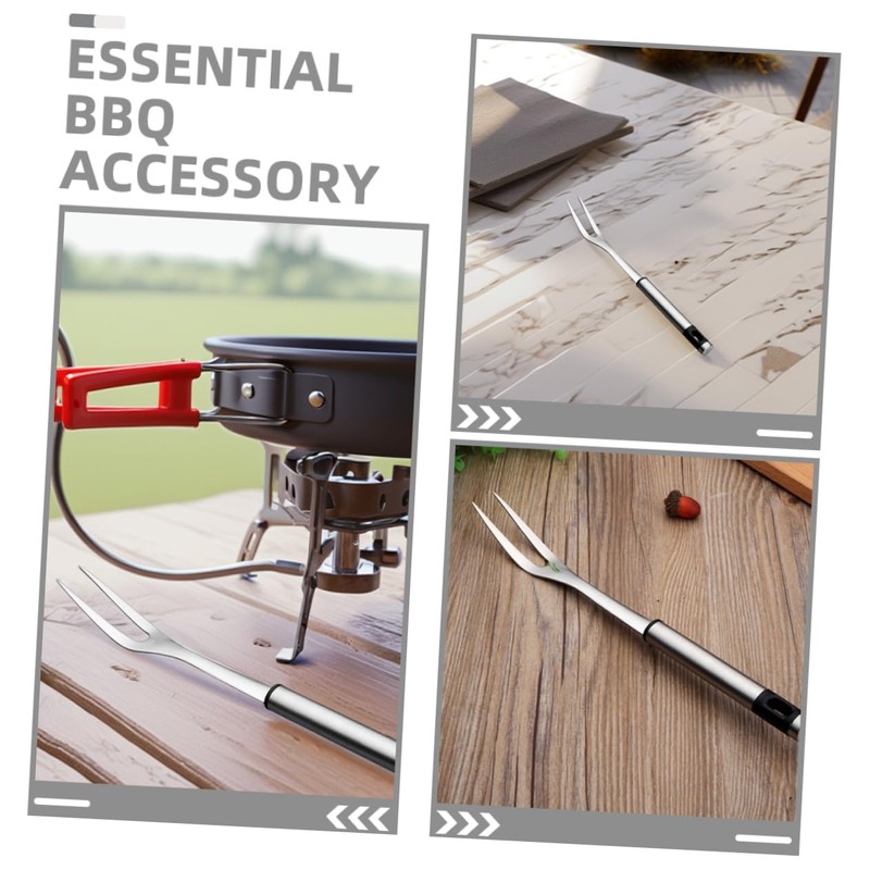 BESPORTBLE BBQ Accessories 2 Stainless Steel Forks Long Handle for