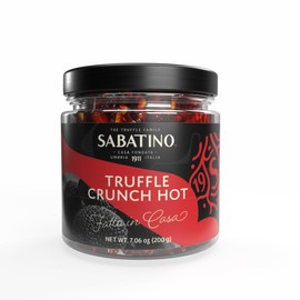 NEW Sabatino Truffle Crunch Hot, Premium Chili Crisp with Truffle, Made with Olive Oil, Crunchy Onion, Garlic and Real Truffle, No Seed Oils, All Natural 7oz
