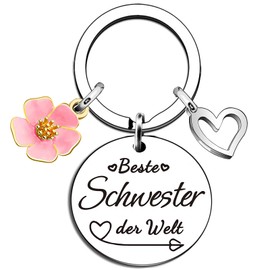 EFNHJF5 Gifts for Women, Girlfriend, Gifts for Mum, for Sisters, Keyring Gifts for Women, Inspirational Gifts for Girlfriend, Sister, Colleague, Wife, Aunt and Mother, Best Sister in the World, Unit