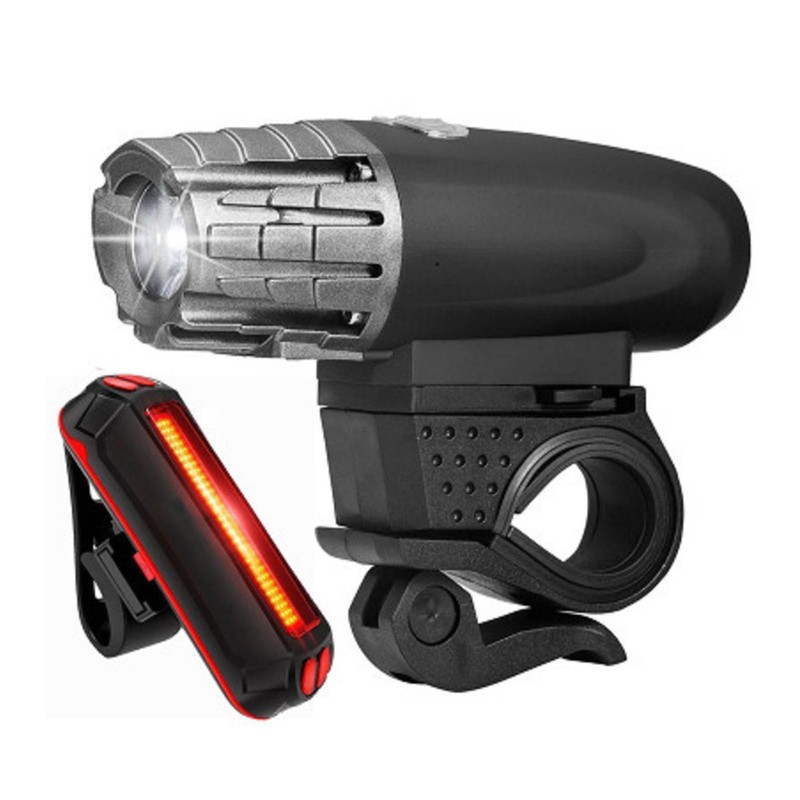 Bicycles Front Rear Light Set Rechargeable Headlight Back Taillight for