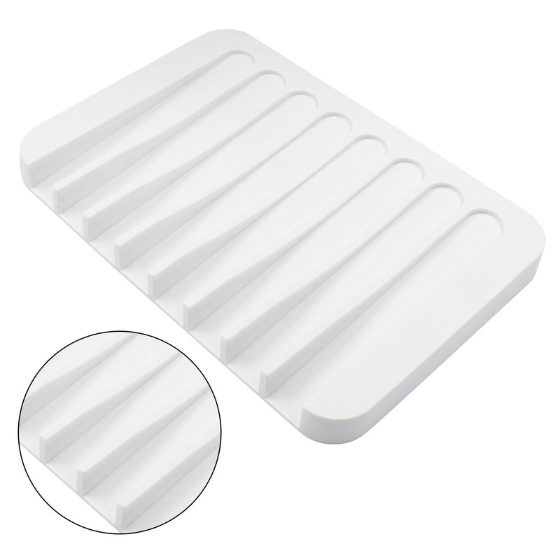 Coufce Self Draining Soap Holder Premium Silicone Soap Dish for