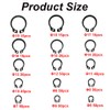 Snap Rings Assortment Set, 480PCS Carbon Steel C-Circlip External Retaining