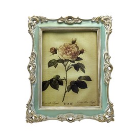 CISOO Vintage Picture Frame Antique Photo Frame Table Top Display and Wall Hanging Home Decor, Green (6x8)