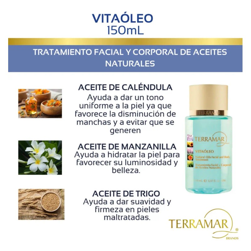 Vitaoleo Tratamiento Facial Y Corporal Terramar, 150 Ml