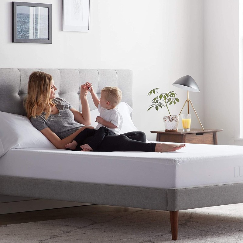 LUCID Premium Viscose Bamboo Jersey Mattress Protector - Ultra Soft