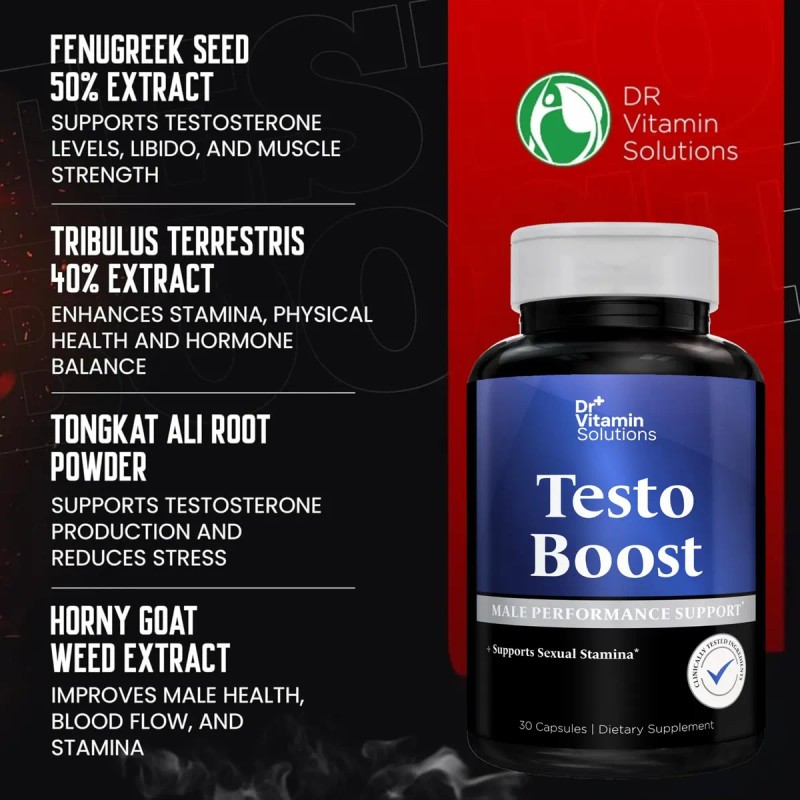 Testo Boost Suplemento Hombres Cápsulas Vitamin