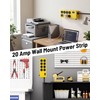 KeBen 20A Heavy Duty Power Strip Surge Protector,Yellow,12 Gauge,8AC/10FT