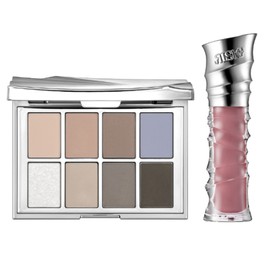 BNStore Risky Palette Shadow Dusty Blue + Lip Gloss Hishifit SET