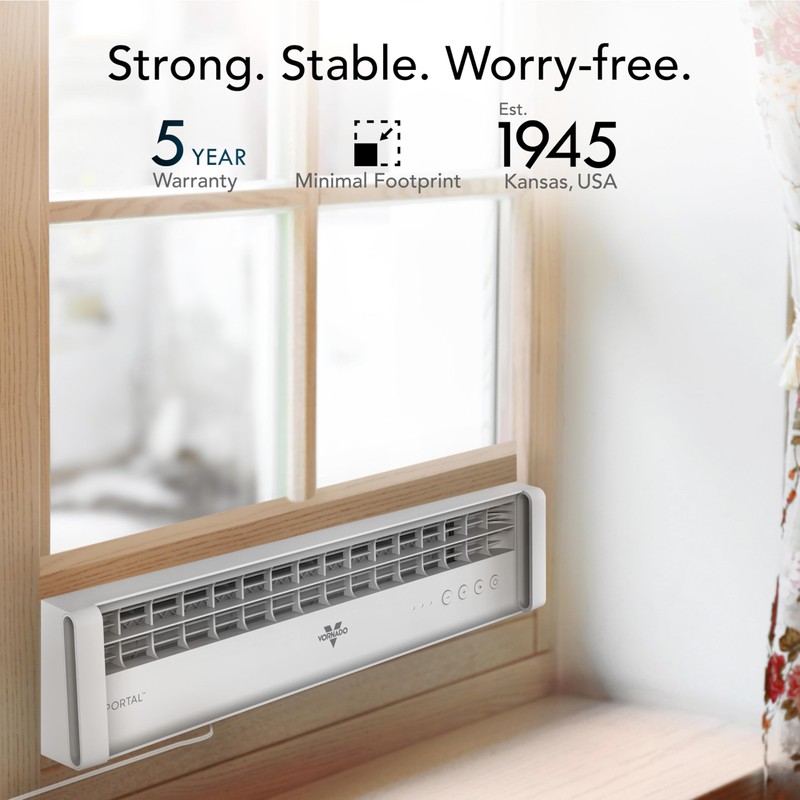 Vornado PORTAL® Window Fan with 3 Speeds, Reversible Exhaust Mode,