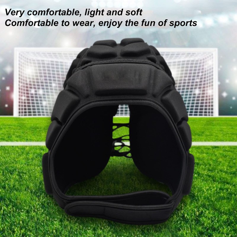 Rugby Cap Head Guard, EVA Protective Goalkeeper Helmet (L)