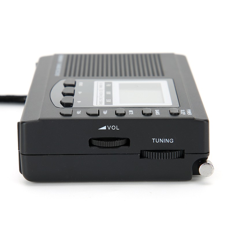 Portable Mini Radios FM/MW/SW Receiver with Digital Alarm Clock FM