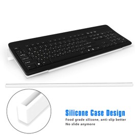 Richboom Richboom Clear Acrylic Tilted Computer Keyboard Holder for Easy Ergonomic Typing, Upgraded Version, Keyboard Stand with Silicone Anti-Slip Case for Office Desk, Home, School, Clear