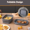 Collapsible Silicone Air Fryer Liners - 2 Pack for Ninja