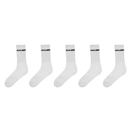 Jack & Jones Men's Jacbasic Logo 5 Pack Tennis Socks, White, One Size UK