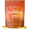 Flaxseed Oil Capsules 2000mg | 120 Vegan Softgels | High