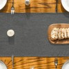 Artoid Mode Grey Table Runner, Autumn Washable Kitchen Dining Table