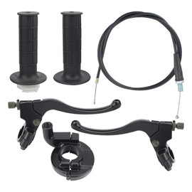 AUTOKAY Twist Handlebar Grip and 7/8" Throttle Cable Clutch Brake Lever Fits for Honda Baja Doodlebug