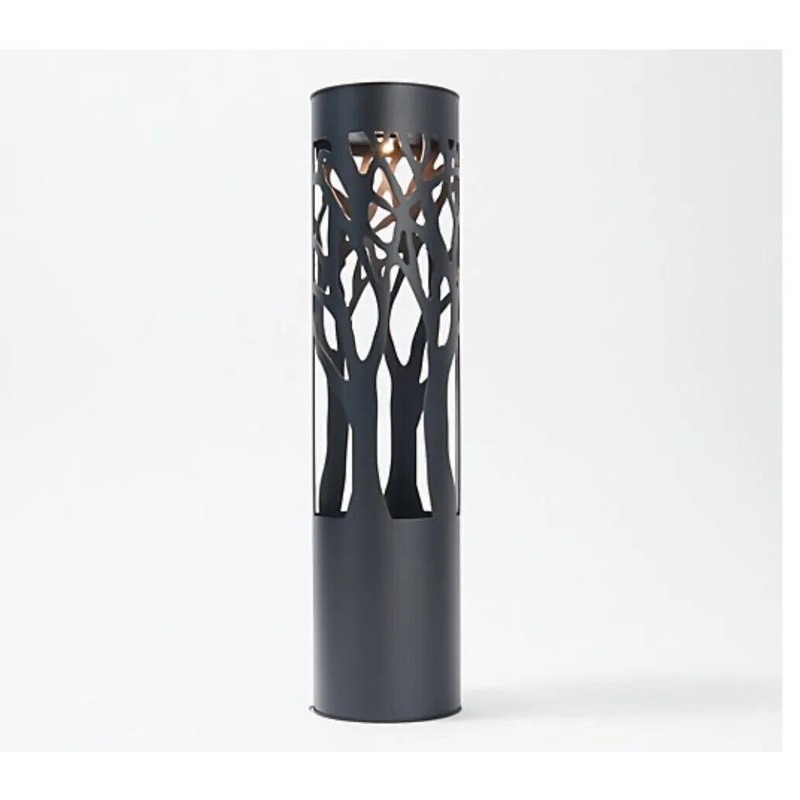 Tommy Bahama 12-Lumen Solar Bollard Light with Tree Design LED