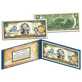 LOUISIANA Statehood $2 Two-Dollar Colorized U.S. Bill LA State *Legal Tender*