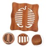 Zerodeko 1Pc Wooden Cup Mat Heat Insulation Coaster for Coffee