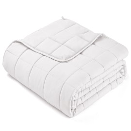 yescool Weighted Blanket for Adults (17 lbs, 60" x 80",White) Cooling Heavy B...
