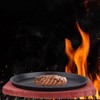 DOITOOL Nonstick Sizzling Steak Plate with Wooden Base Cast Iron