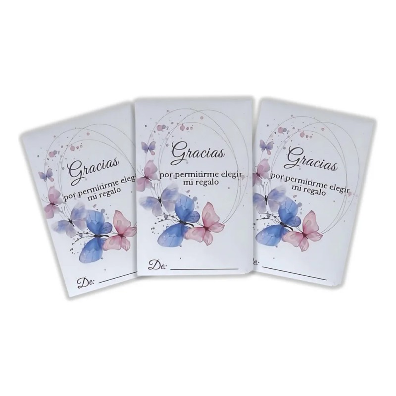 Sobres De Dinero, Decorados, Pequeños, Mariposas Celeste Celeste Mariposas Lila