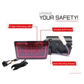 GAZOZ PERFORMANCE F1 Hyper 4th Brake Light Fog Light plug and Play Harness Compatible With WRX VB 2022 2023 2024 2025 Red Lens - Red Housing