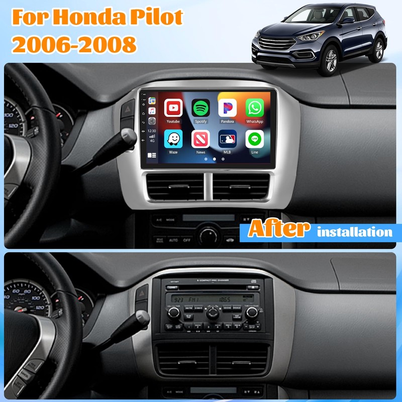 [DSP & EQ] 2+64G Car Radio for Honda Pilot 2006-2008