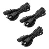 Importeek 5pz Cable Fuente Poder Corriente Monitor Computadora Pc Cpu