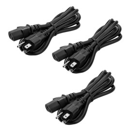 Importeek 5pz Cable Fuente Poder Corriente Monitor Computadora Pc Cpu