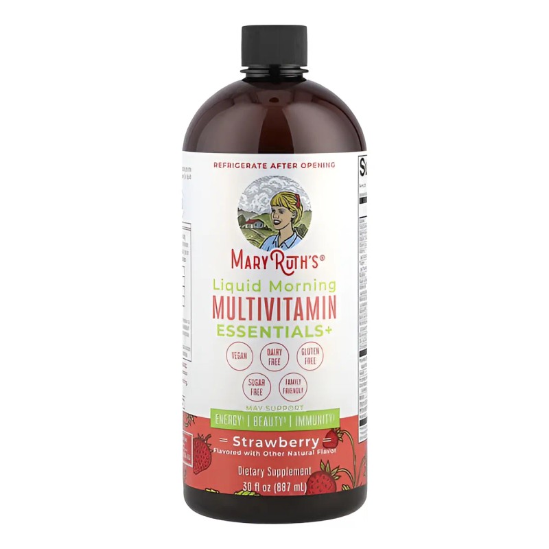 Mary Ruth's Multivitamínico Matutino Esencial 887ml Sabor Fresa
