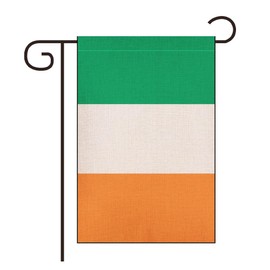 Ireland Irish Garden Flag,Garden Decoration Flag,Indoor and Outdoor Flags,Celebration Parade Flags,Anniversary Celebration, Country Day, Linen Fabric,Double-Sided.