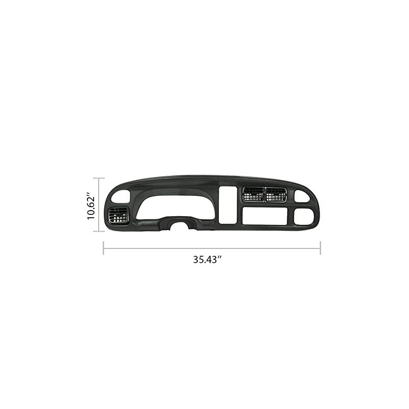 PIT66 Dash Board Bezel Cover Compatible with 1998-2002 Dodge Ram