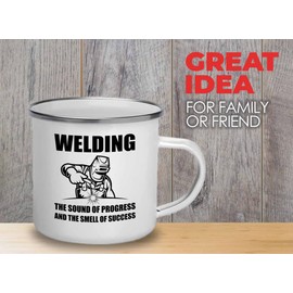 Welder Camper Mug 12oz - smell of success - Welding Tool Welder Ironworker Pipefitter Welding Supplies Welding Gifts Welder Dad