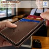 Men Wallet,Top Grain Leather Slim Wallet Magnetic Closure Simplifed Bill