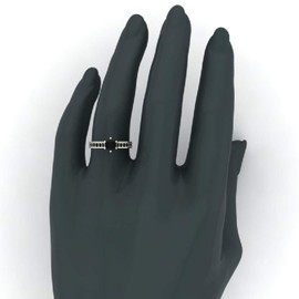 Black Diamond engagement rings for women 3/4 carat tw 14K White Gold Finish Size 8.5