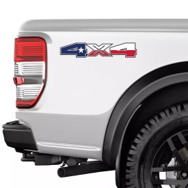 TiresFX 4x4 Off Road Texas Flag Decals Ford F250 Super Duty bed bedside truck F150 B3