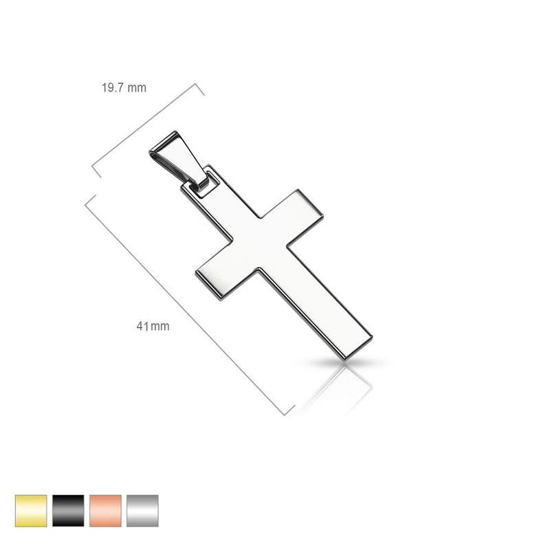 Paula & Fritz® Women's Necklace Pendant Cross 316L Surgical Steel