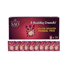Stories & Ideas SAO Foods Salted & Roasted Mixed Nuts - 120g Pack of 10 Small Packs Healthy Snacks Dry Fruit Snacks for Kids & Adults Salted Roasted Magic Mix of Cashews, Almonds, and Pistachios