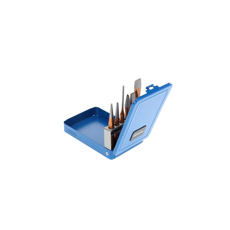 Chisel and punch set 6 pcs in metal case