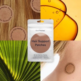 Hair Support Patches Scalp Nourishment with Saw Palmetto Copper Peptides Vegan Transdermal Patch 30 Count One Month Supply