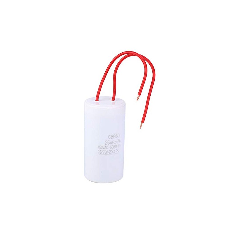 RIZGHWOY Capacitor de Arranque, 25UF 450VAC, para Aparatos Eléctricos Pequeños,