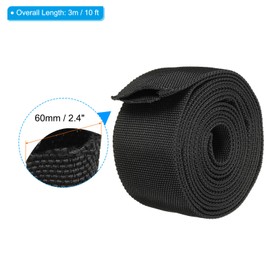 PATIKIL 1.5" Dia 10FT Nylon Protective Hose Sleeve, Cable Cover Sheath Protection for Welding Tig Torch Hydraulic Hose, Black