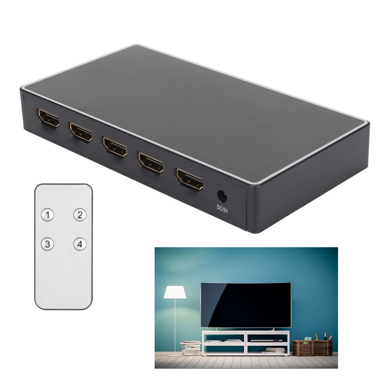 4K HD Multimedia Interface Selector 6Gbps 2.0V 4 In 1