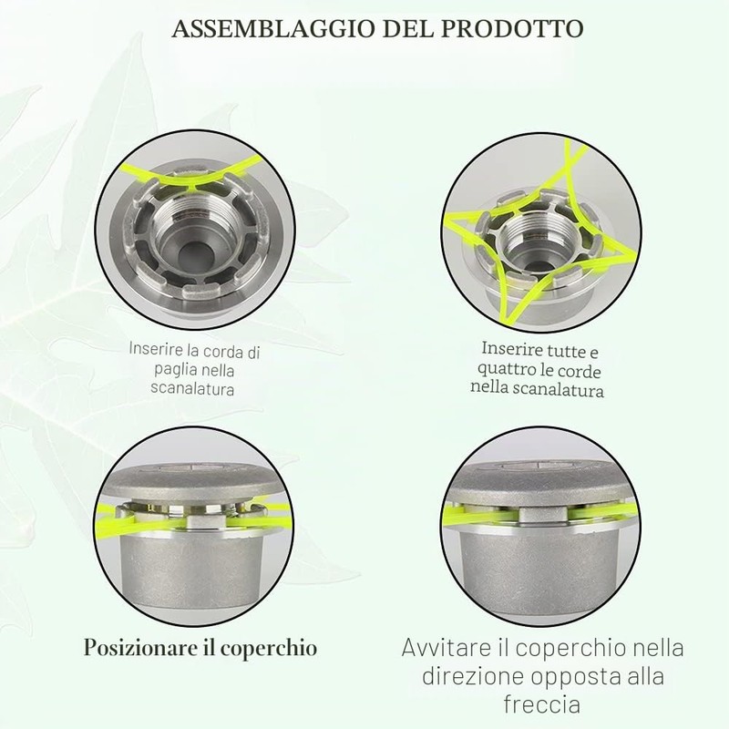 Universal Testina Decespugliatore Erbae, ZoneYan Testina per Erba in Alluminio,