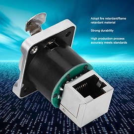 Conector de enchufes impermeables de interfaz RJ45, 2 conectores en ángulo de conectores YT-RJ45 Enchufe de aviación I Material aislante ignífugo